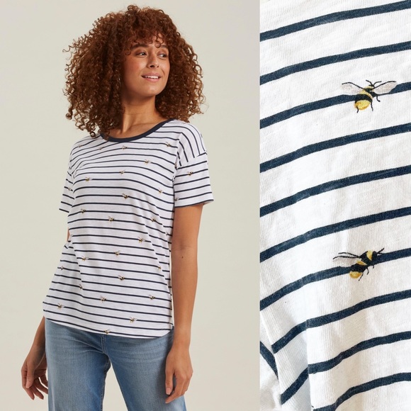 Fat Face Tops - Fat Face Striped Bee Tee 4